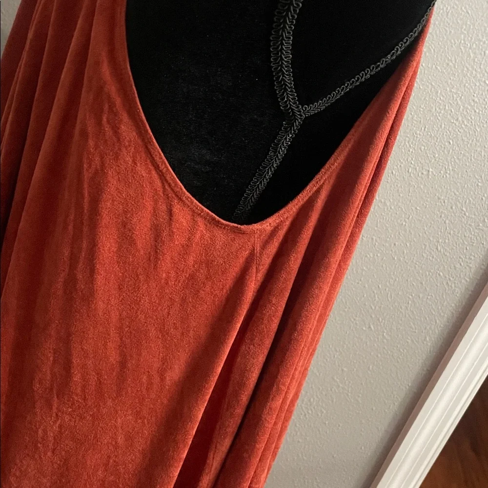 Max Studio Women suede Thick Red Orange Cardigan